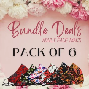 Pack of 6 Adult face Masks