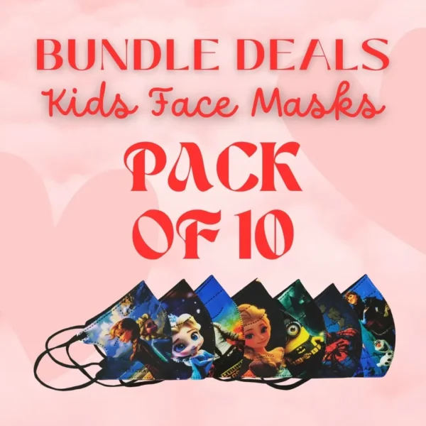 Pack of 10 Kids Face Masks