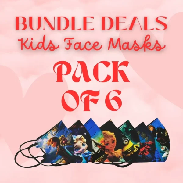 Pack of 6 Kids Face Masks